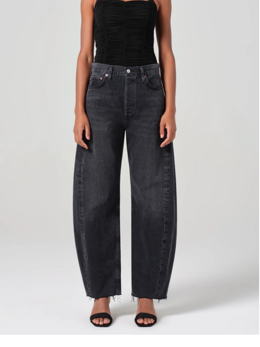 agolde luna pieced barrel jean POSSES ***FIRM PRICE - Picture 2 of 10